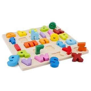 

Новые классические игрушки - деревянная головоломка с алфавитом Abc New Classic Toys