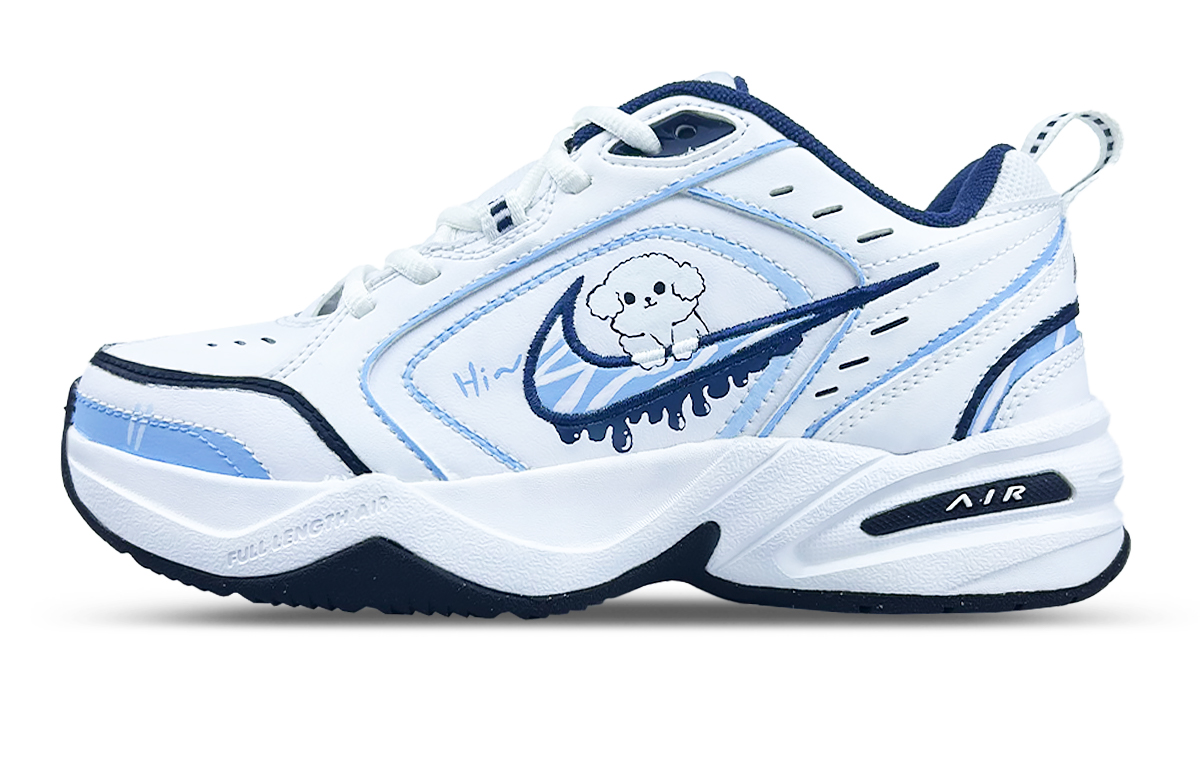 

Кроссовки Nike Air Monarch 4 Chunky Sneakers Unisex Low-top White/blue/black, синий