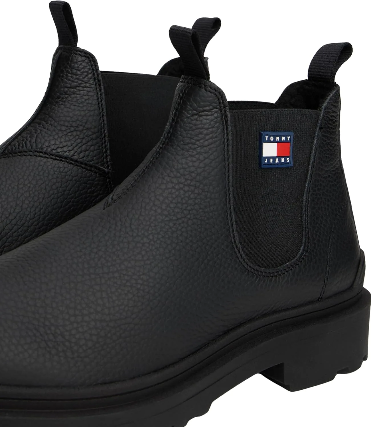 Мужские низкие кожаные ботинки Tommy Jeans TJM Chelsea Leather Wl Em0em01670, черный — фото 4