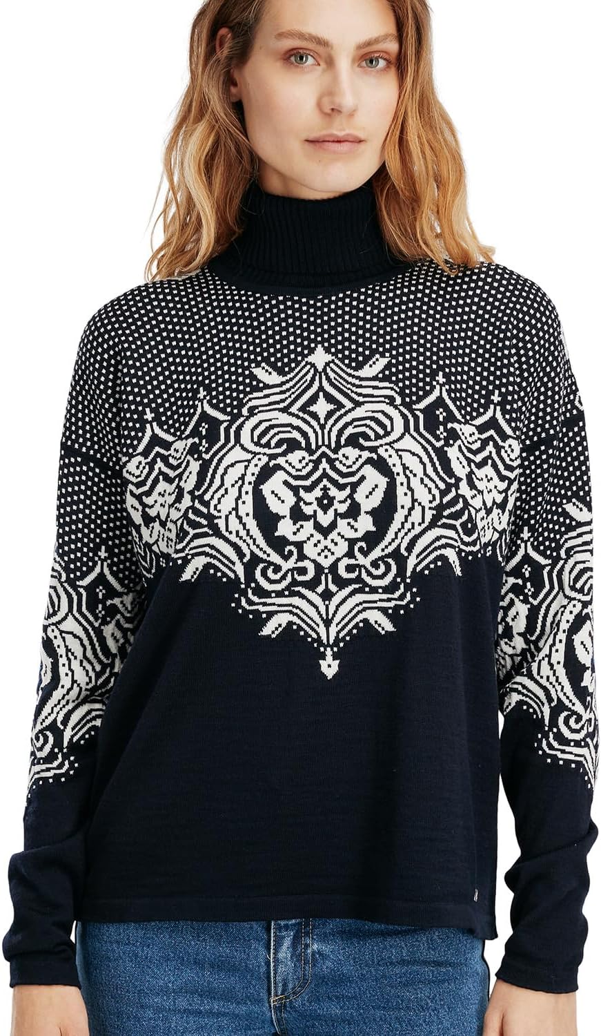 

Свитер Dale of Norway Rosendal Fem Sweater, цвет Navy/Off-White