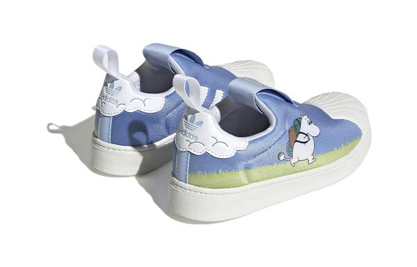 Кроссовки оригинальные superstar 360 x moomin shoes Adidas, синий — фото 4