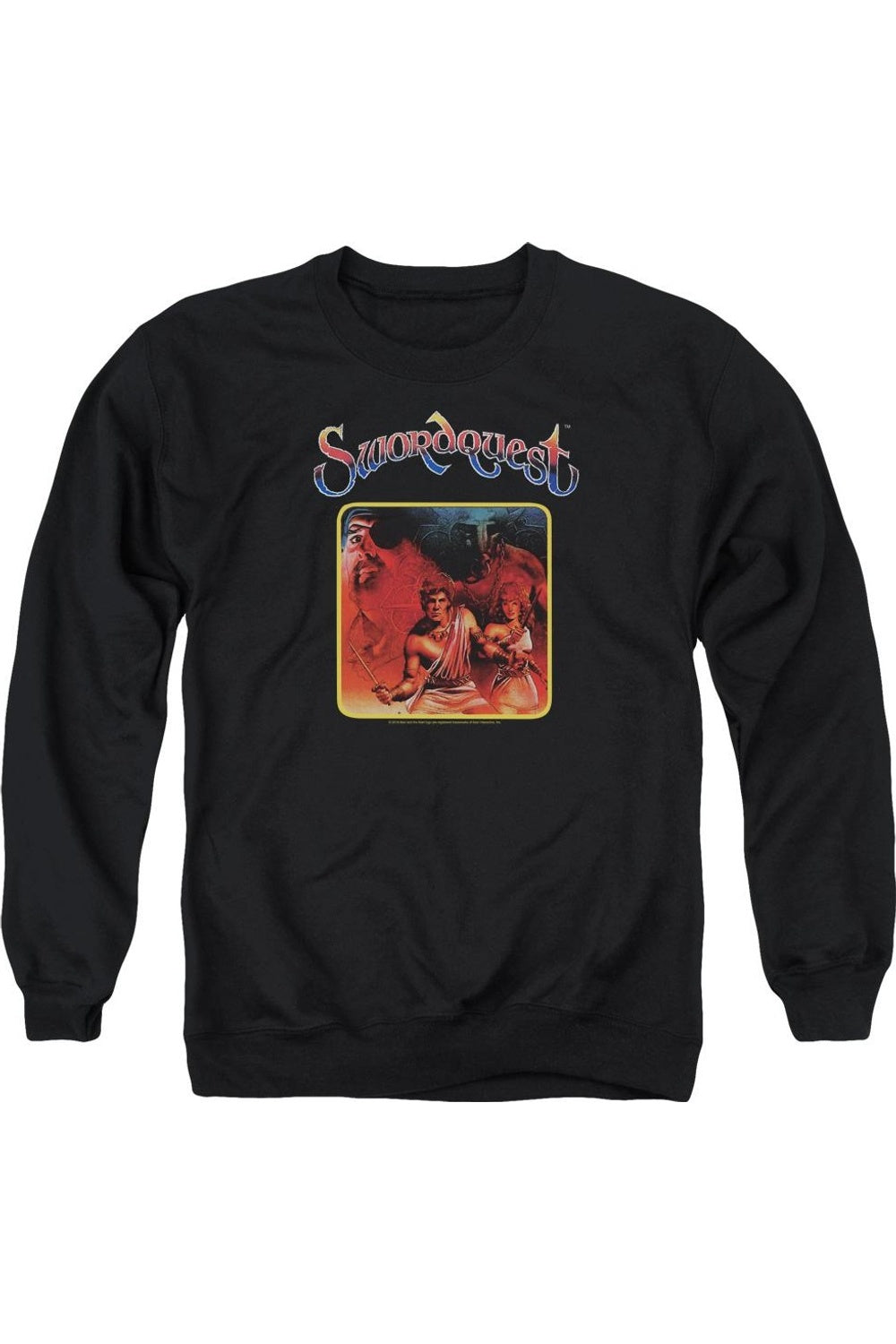 

Толстовка Atari Swordquest для взрослых с круглым вырезом Gildan, черный