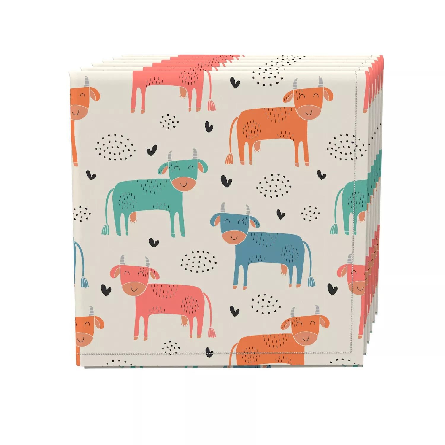 

Набор салфеток из 4 шт., 100 % хлопок, 20x20 дюймов Happy Cows