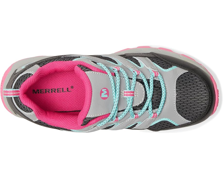 Детские треккинговые ботинки Merrell Moab Kdz Wp (Little Kids/Big Kids) Merrell Kids, Grey/Pink — фото 2