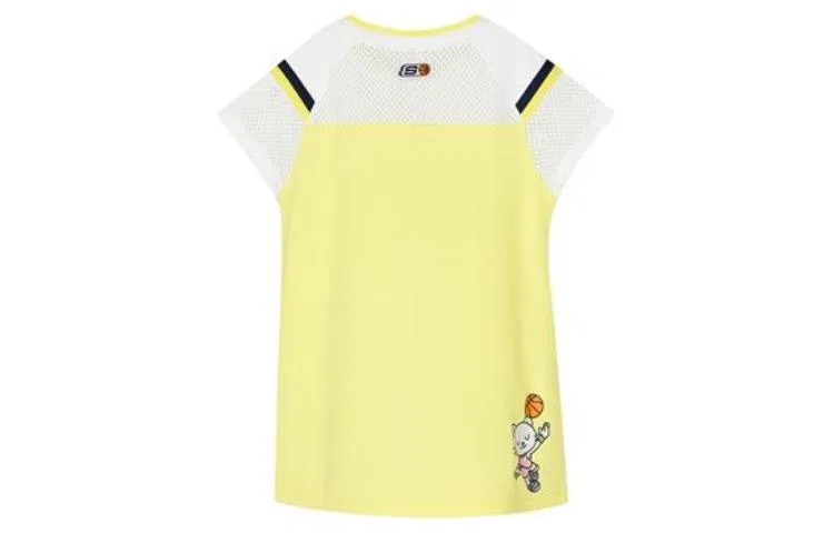 Платье детское crew neck moderate mid length Skechers, Dazzling Pink — фото 4