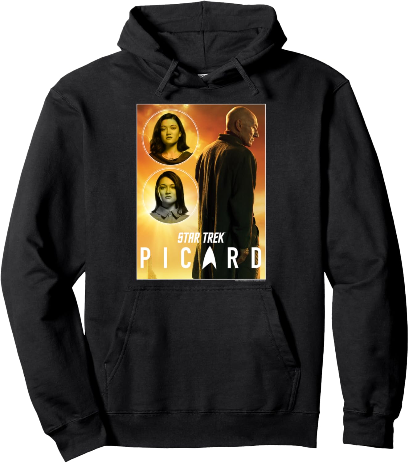 

Толстовка с постером Star Trek: Picard Dahj & Soji, черная, Черный, Толстовка с постером Star Trek: Picard Dahj & Soji, черная