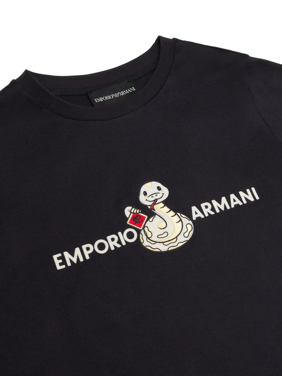 Футболка с графичным принтом Emporio Arмужскi Kids — фото 3