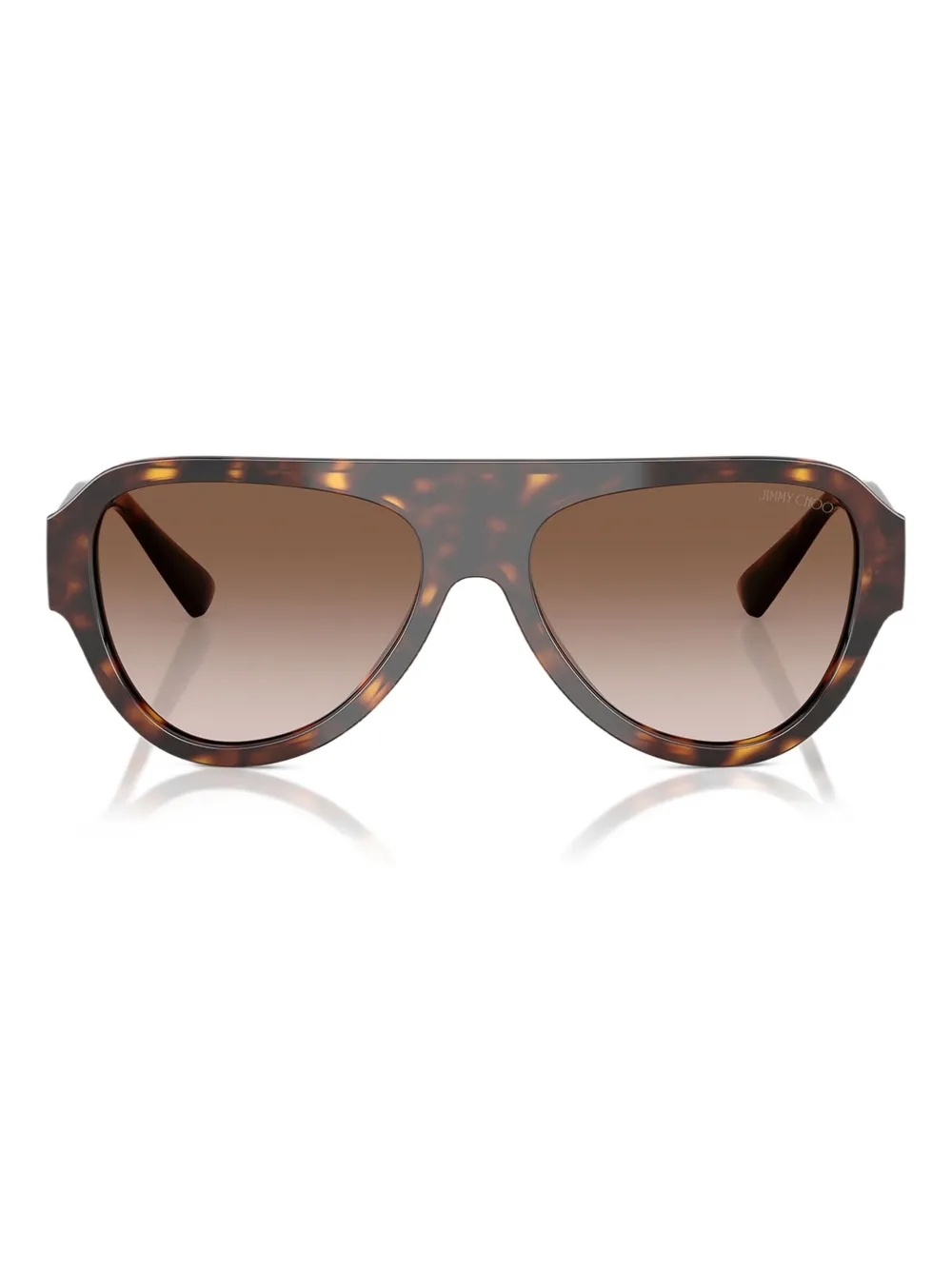 

Солнцезащитные очки-пилоты в черепаховой оправе Jimmy Choo Eyewear, коричневый
