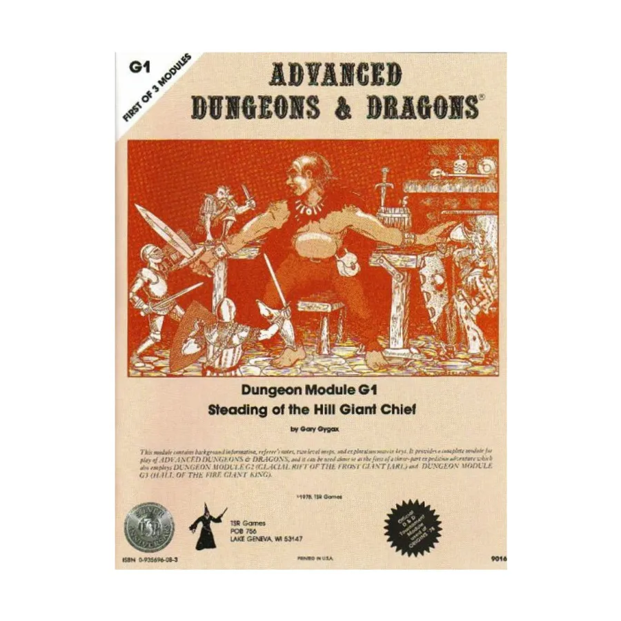 

Модуль Steading of the Hill Giant Chief (Silver Anniversary Edition), Advanced Dungeons & Dragons (2nd Edition) - Silver Anniversary Box Set & Modules