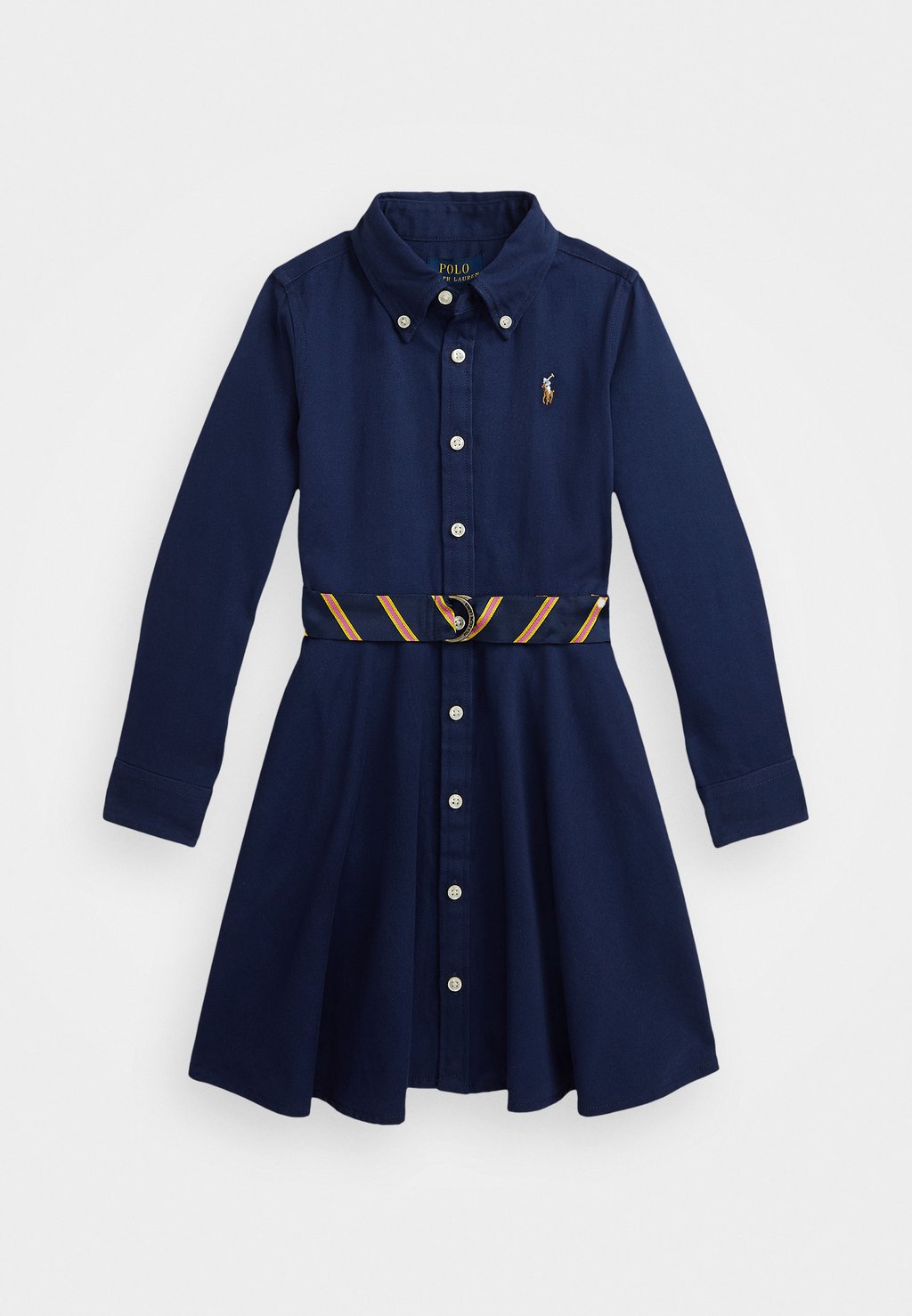 

Платье-рубашка BELTED COTTON CHINO DRESS Polo Ralph Lauren, темно-синий