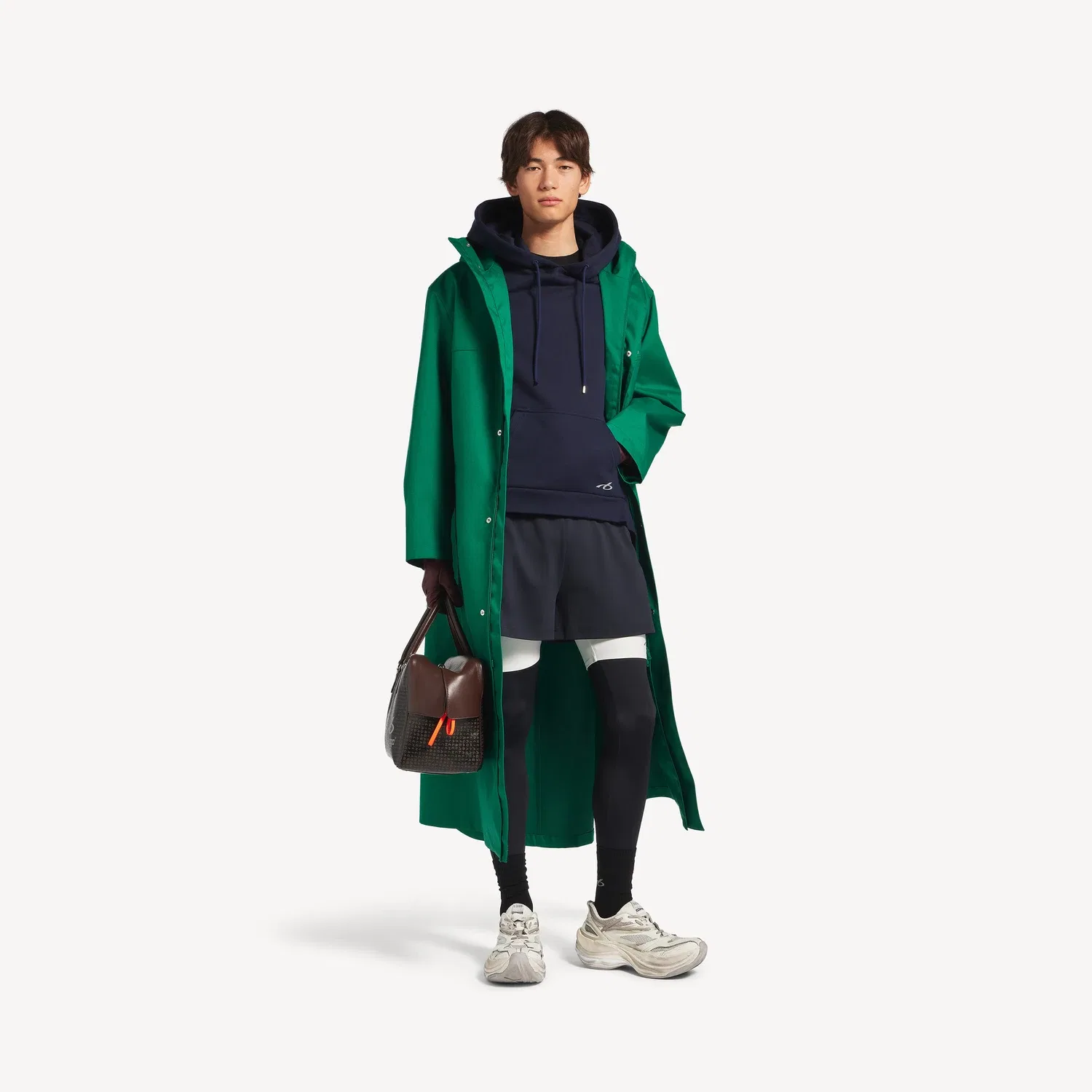Мужские технические шорты в темно-синем/белом цвете Balenciaga — фото 2