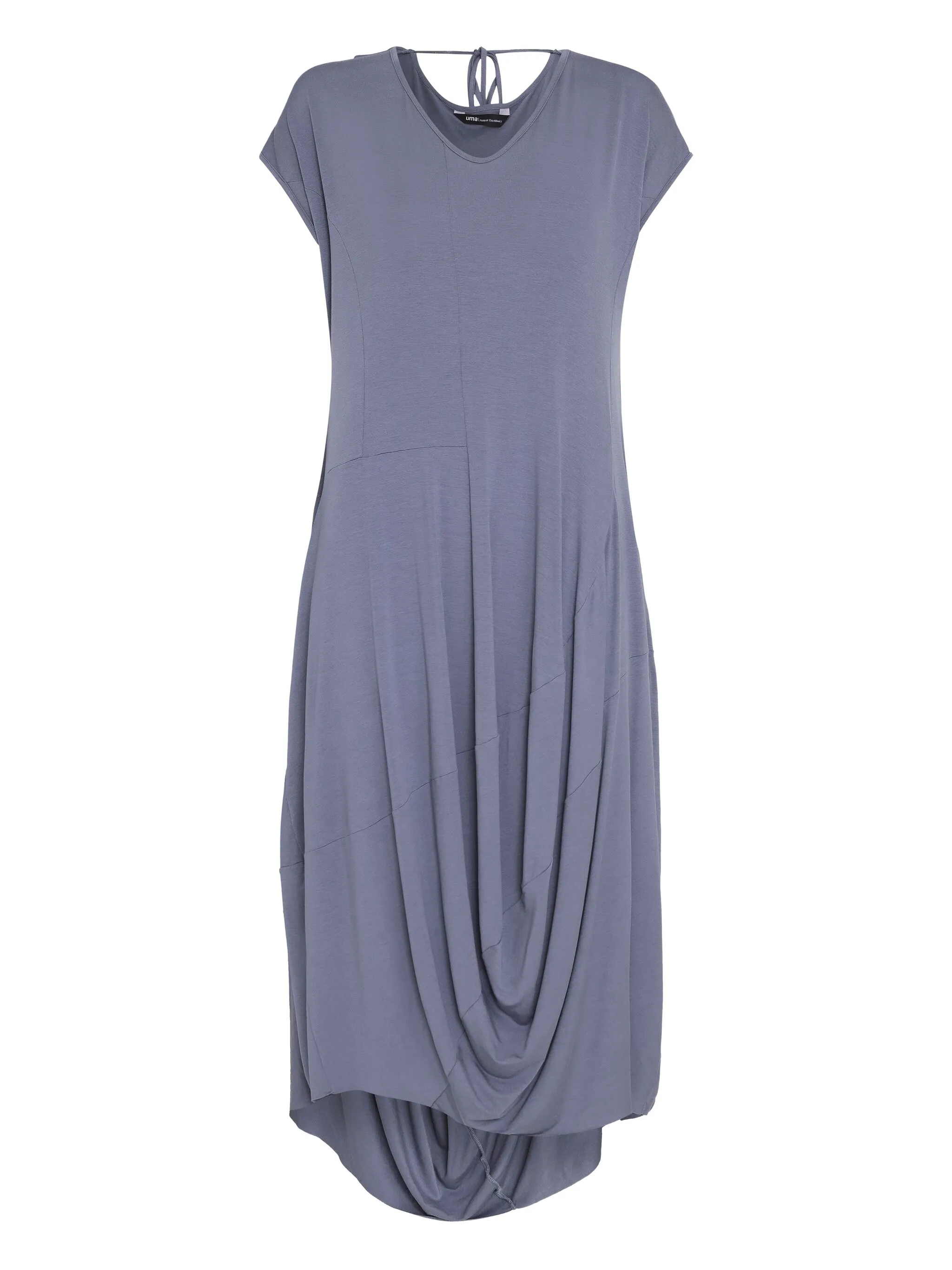 

Платье миди Laptop с короткими рукавами и драпировкой Uma | Raquel Blay, серый