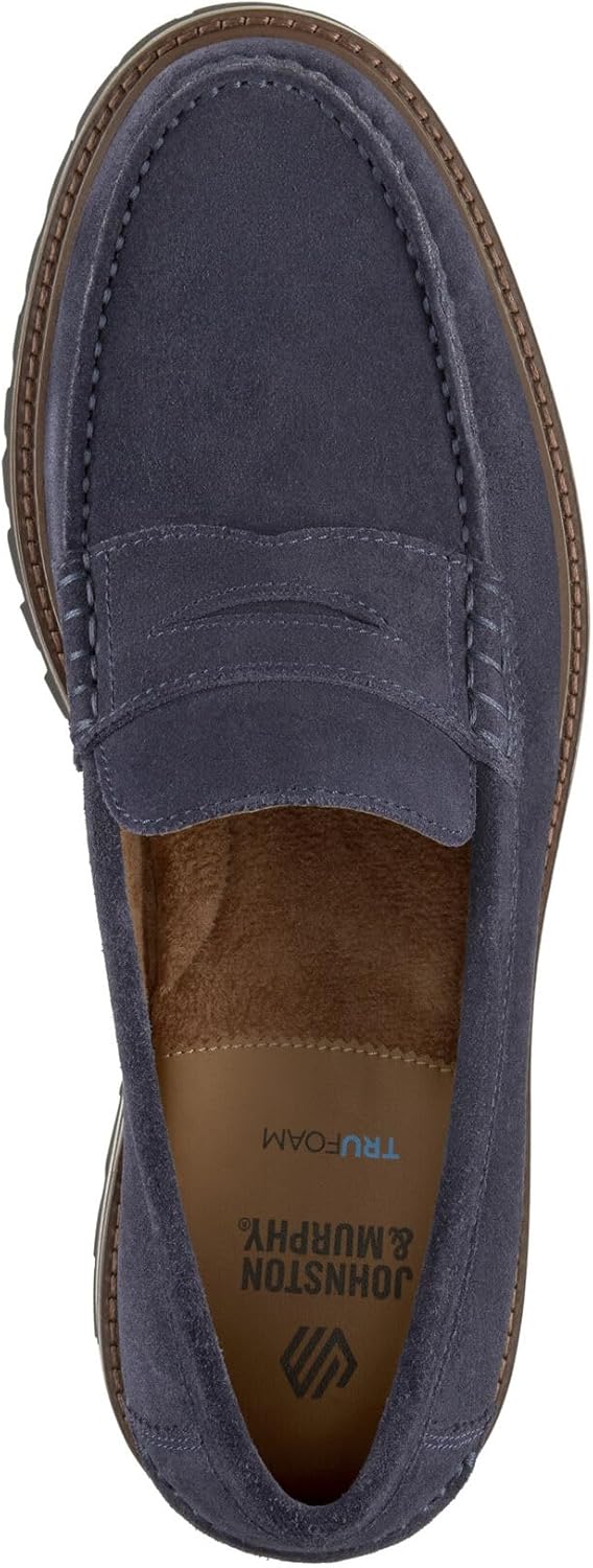 Мужские слипоны Johnston Murphy Collier Penny Loafer для повседневной и официальной носки Johnston & Murphy, темно-синий — фото 2