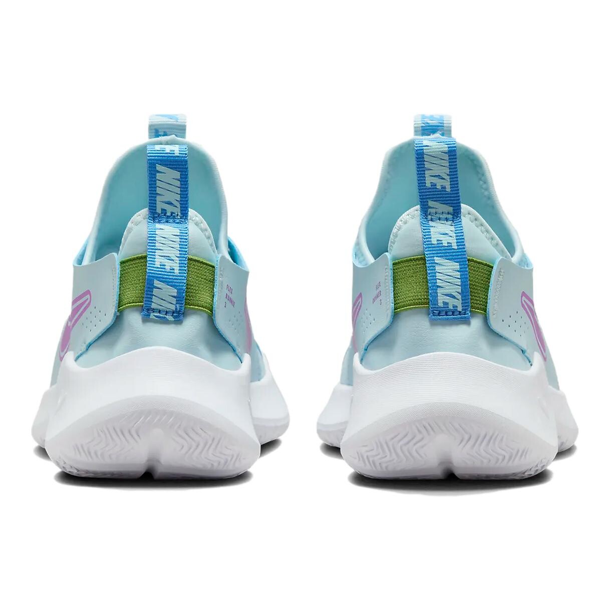 Кроссовки Flex Runner 3 Kids GS Low-top Glacier Blue University Blue Chlorophyll Super Violet Nike, цвет Glacier Blue University Blue Chlorophyll Super Violet — фото 4