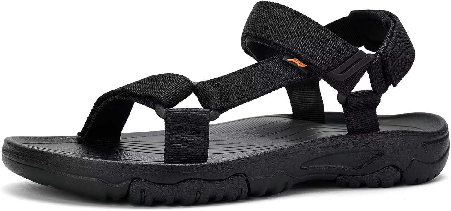 

Мужские спортивные походные сандалии с поддержкой свода стопы, легкой промежуточной подошвой из EVA, для активного отдыха, пляжа и воды Yocci, черный