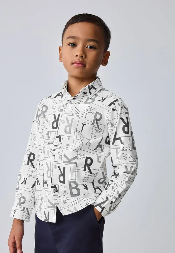Рубашка Regular fit с принтом Baker By Ted Baker, белый — фото 2