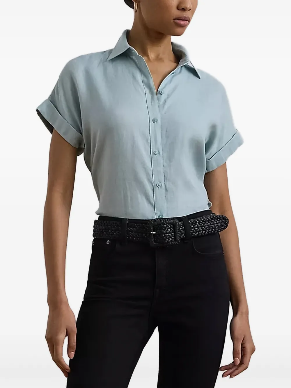 

Рубашка с короткими рукавами Lauren Ralph Lauren, синий