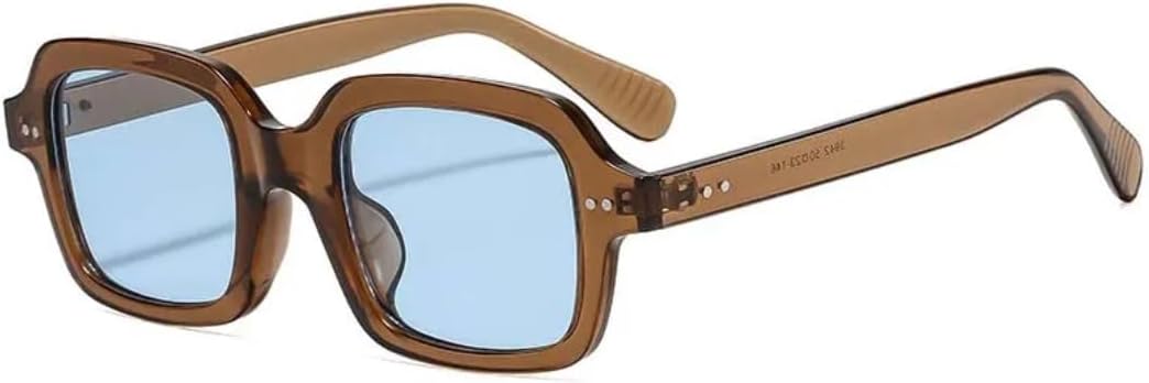 

Солнцезащитные очки с защитой от УФ-излучения UV400 | Rivet Punk, большая оправа, цветные линзы | для женщин и мужчин, для занятий спортом на открытом воздухе и вождения DSVIGF, Brown-blue