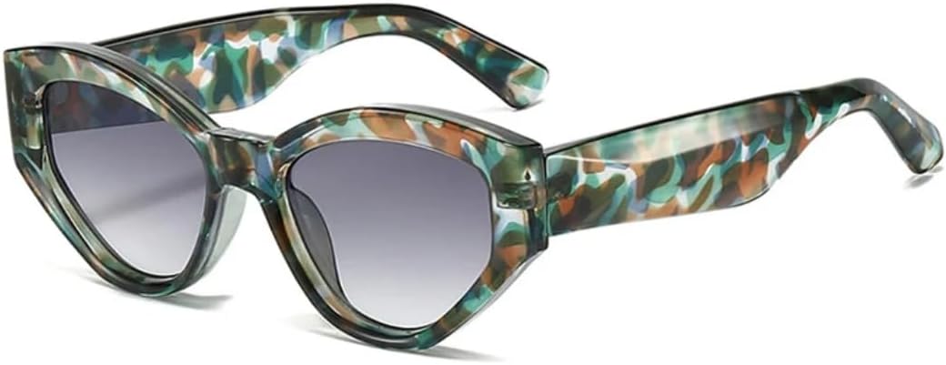 

Солнцезащитные очки с защитой UV400 | «Кошачий глаз», прозрачный градиентный цвет | для женщин и мужчин, для занятий спортом на открытом воздухе и вождения DSVIGF, Flower-gray