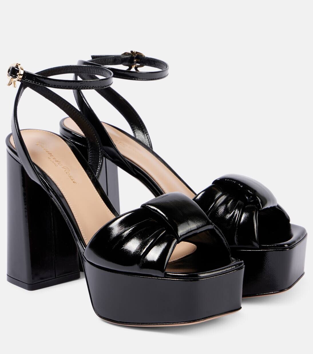 Босоножки Paradì из кожи на платформе Gianvito Rossi, черный
