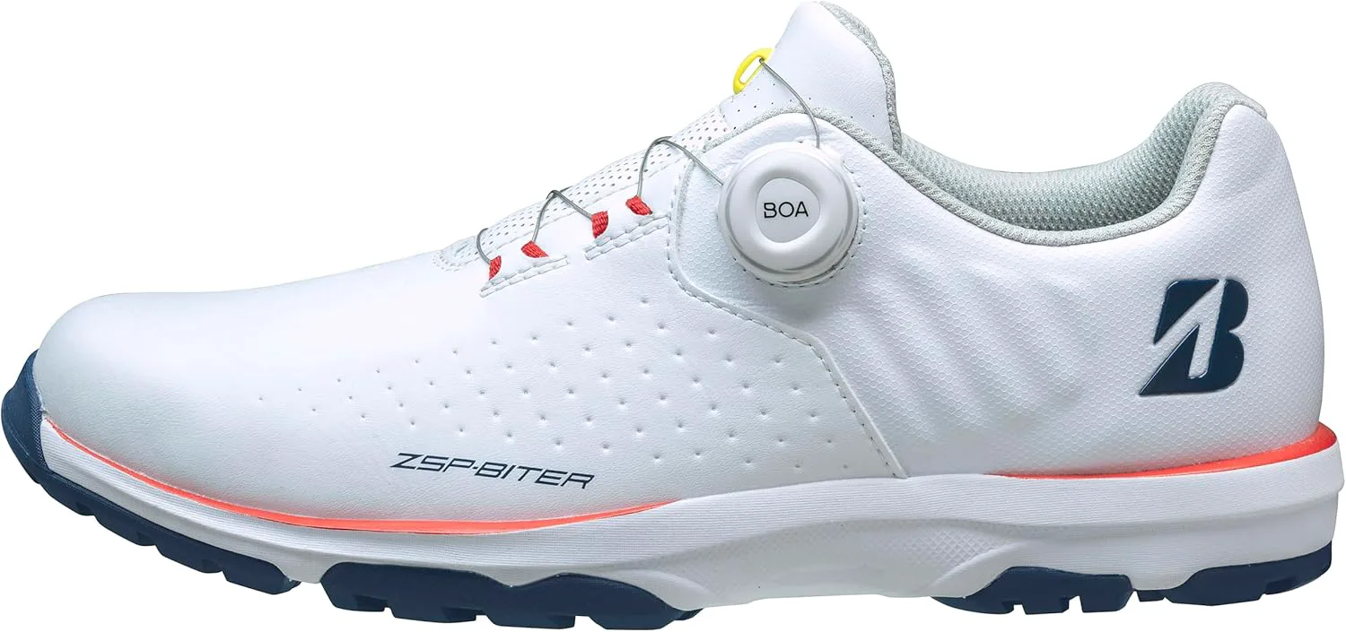Мужские гольф-кроссовки Bridgestone средней высоты Bridgestone Golf, белый/оранжевый — фото 2