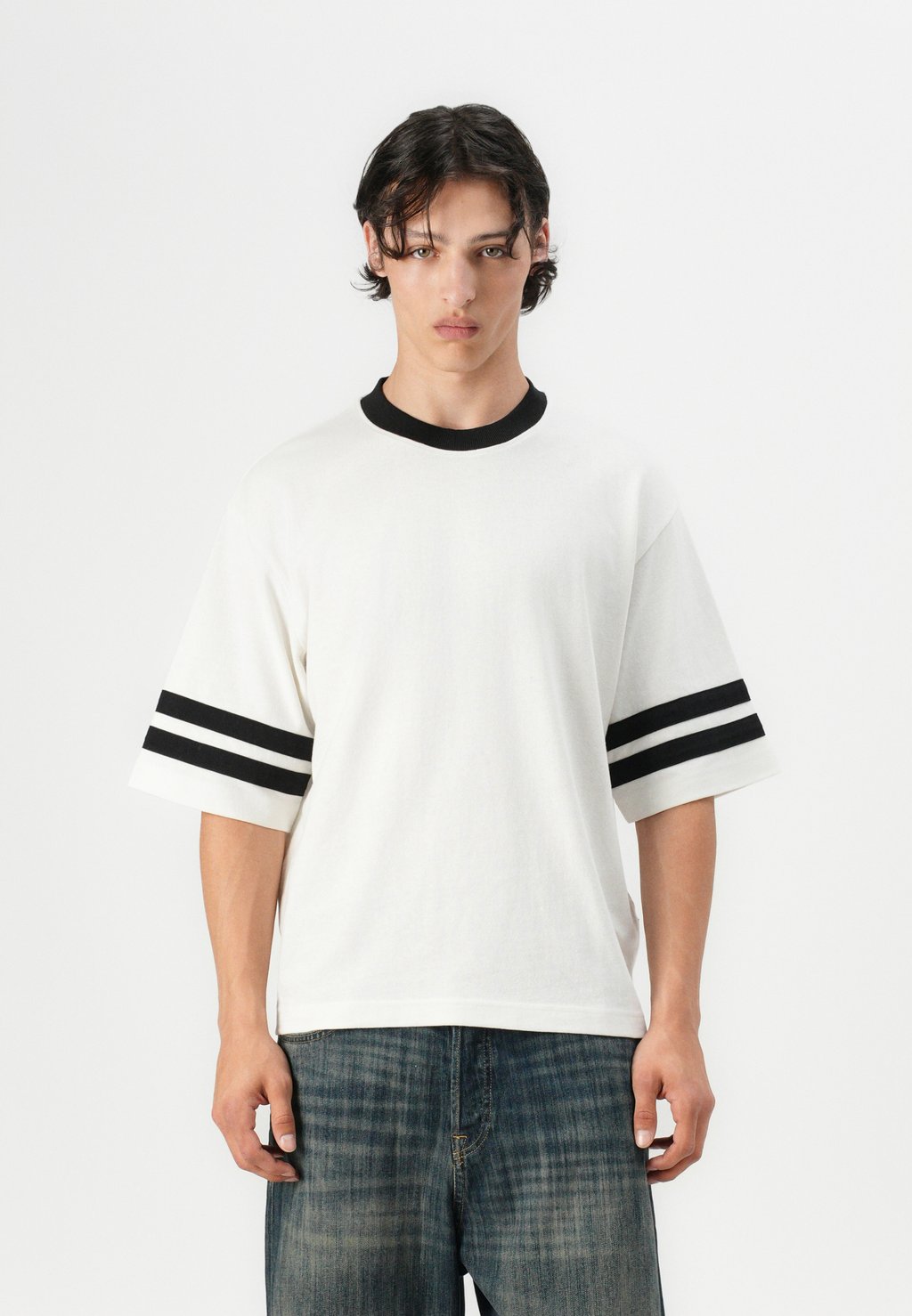 

Футболка с принтом JCORETREAT CONTRAST STRIPE Jack & Jones, кремовый