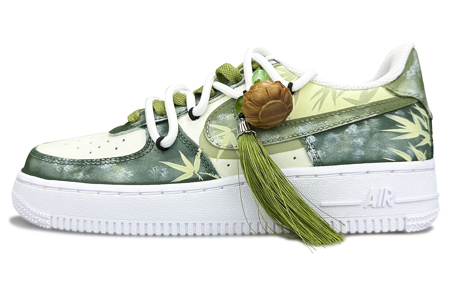 

Кроссовки Nike Air Force 1 Skateboarding Shoes Men Low-top Green/white/brown, зеленый