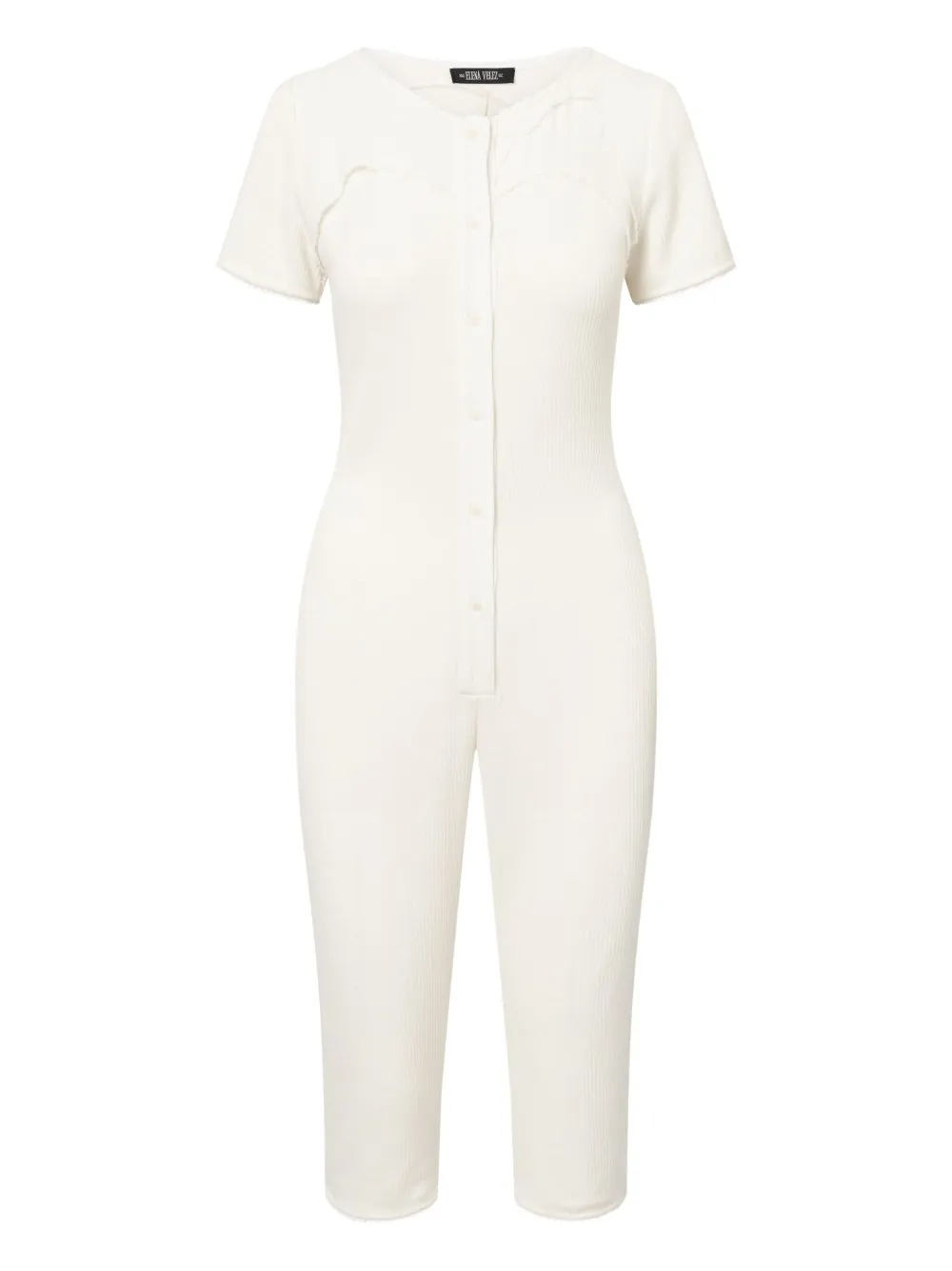 

Комбинезон Y6 Long Johns из трикотажного ребра Elena Velez, белый
