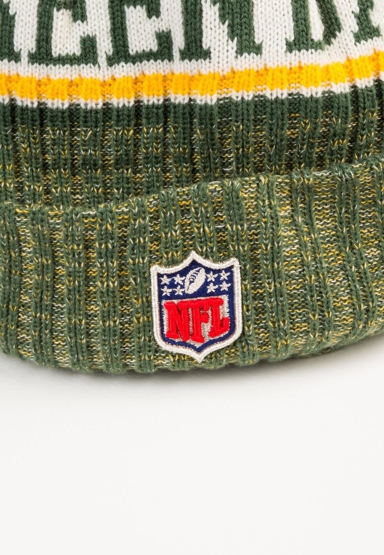 

Шапка NFL BAY PACKERS SIDELINE BOBBLE BEANIE New Era, зеленый