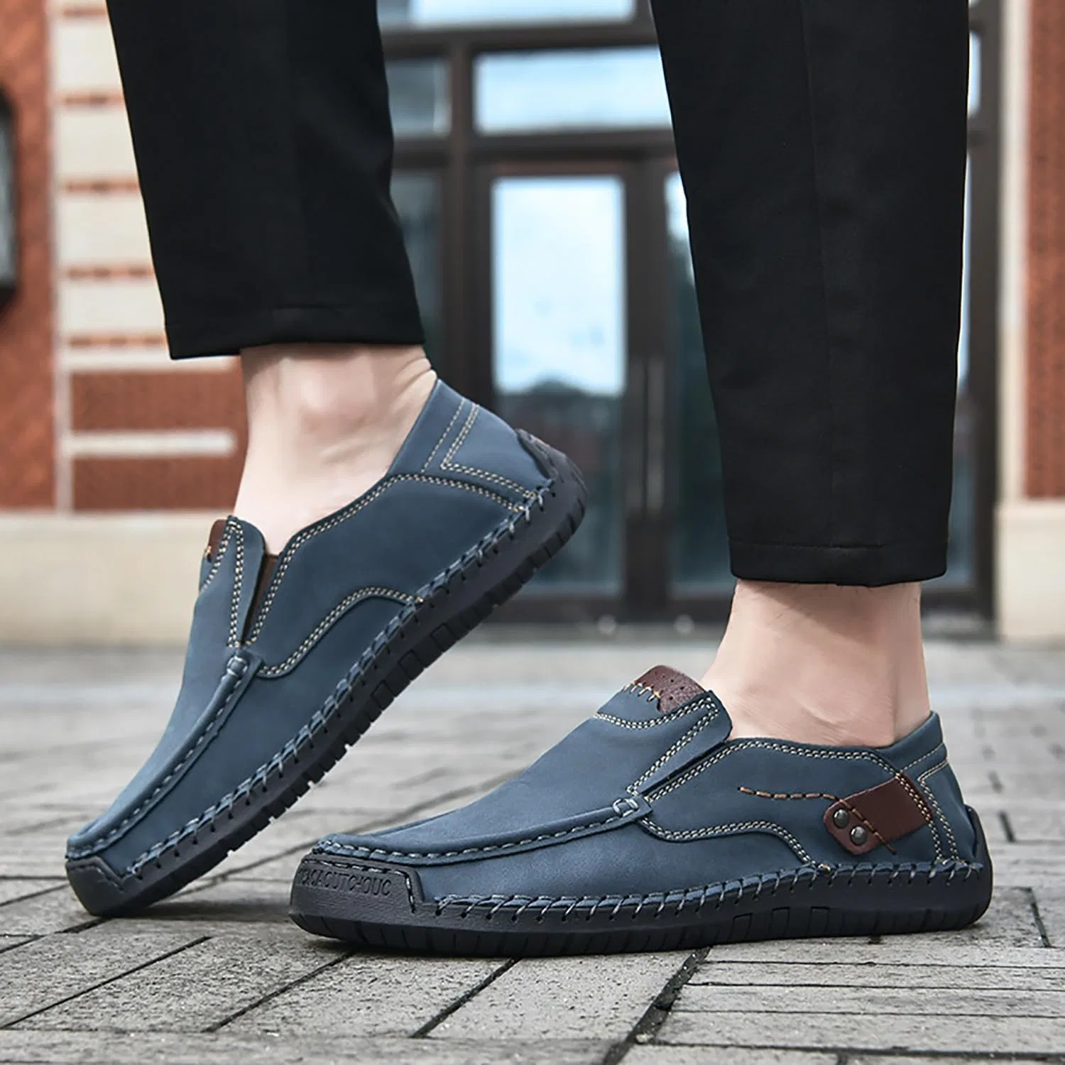 Лоферы повседневные мужские Slip On, синий DAO-UPPSE — фото 4