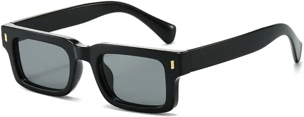 

Солнцезащитные очки с защитой UV400 | Rivets Jelly Color Punk | для женщин и мужчин, для занятий спортом на открытом воздухе и вождения DSVIGF, Black Gray