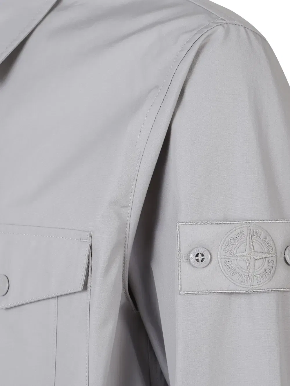 Куртка-рубашка с нашивкой-логотипом Stone Island, фиолетовый — фото 3