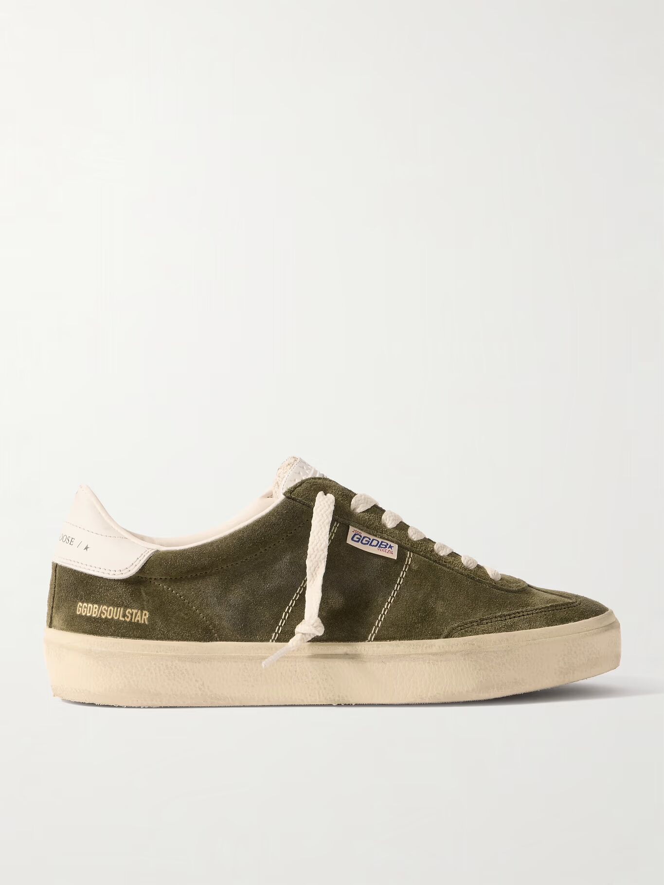 Кроссовки Soul-Star из замши с отделкой из потертой кожи GOLDEN GOOSE, зеленый — фото 3