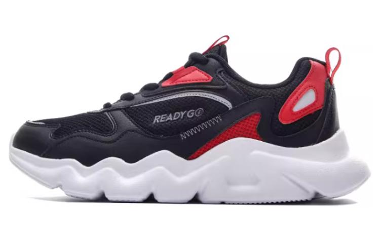 

QIAODAN Скользоустойчивые мужские кроссовки лоу-топ для бега черно-красные, цвет Black Red