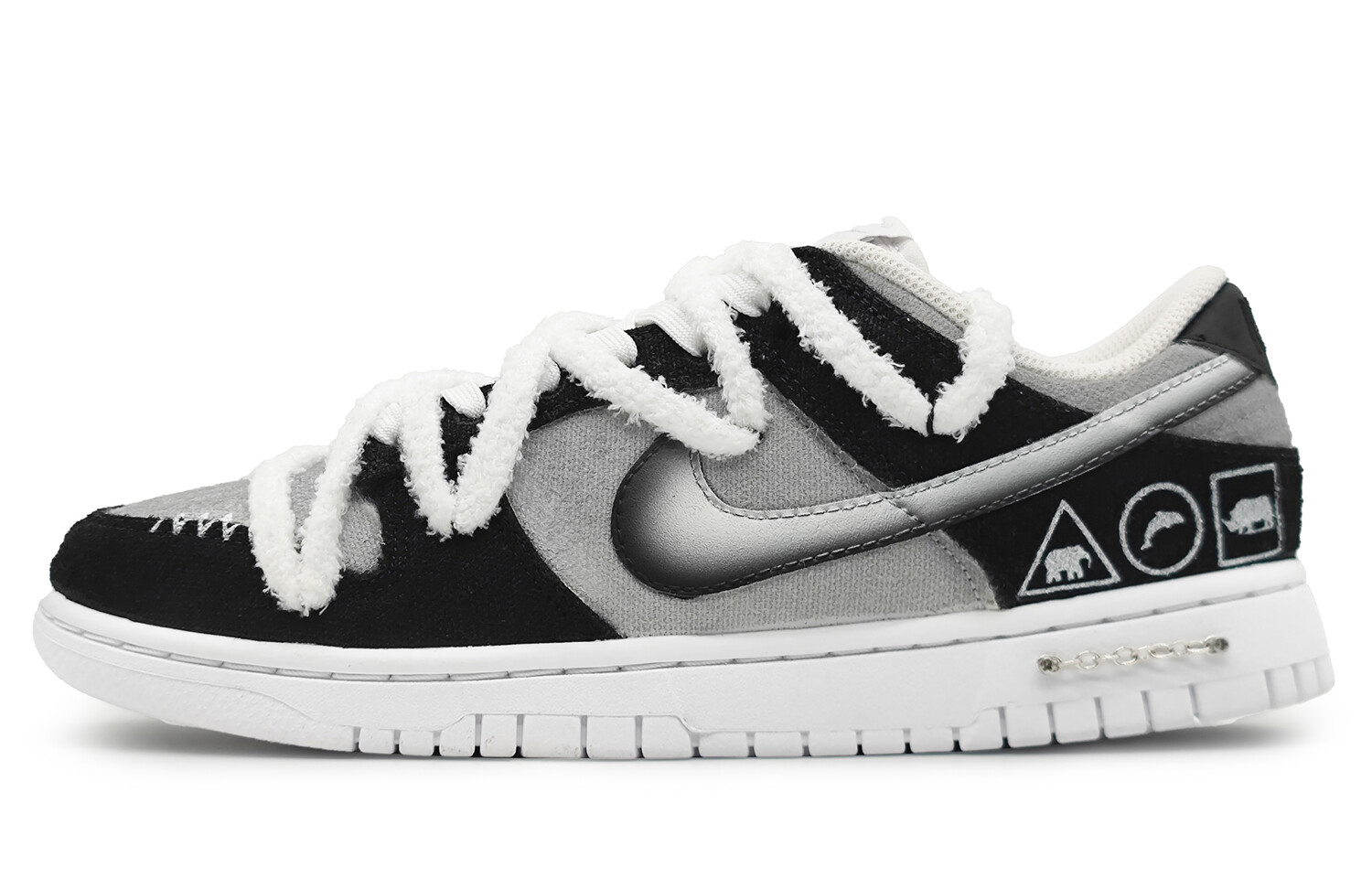

Кроссовки Nike Dunk Skateboarding Shoes Women's Low-top, черный/белый