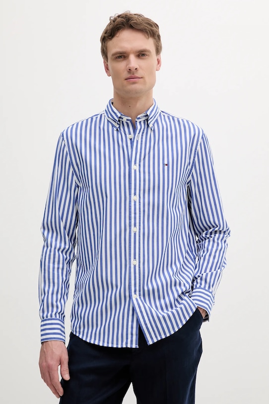 

Хлопковая рубашка Tommy Hilfiger, синий