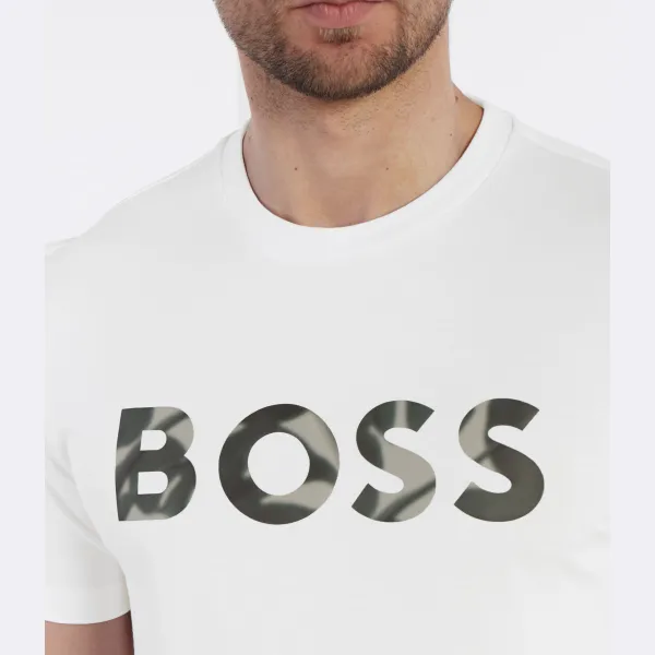 Футболка Thompson стандартного кроя Boss, белый — фото 4