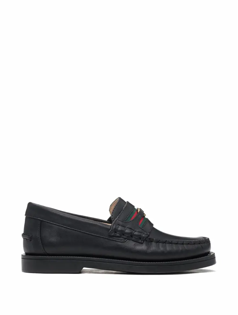 

Кожаные лоферы Interlocking G Gucci, черный
