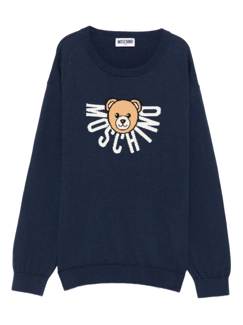 

Свитер с логотипом Moschino Kids, синий