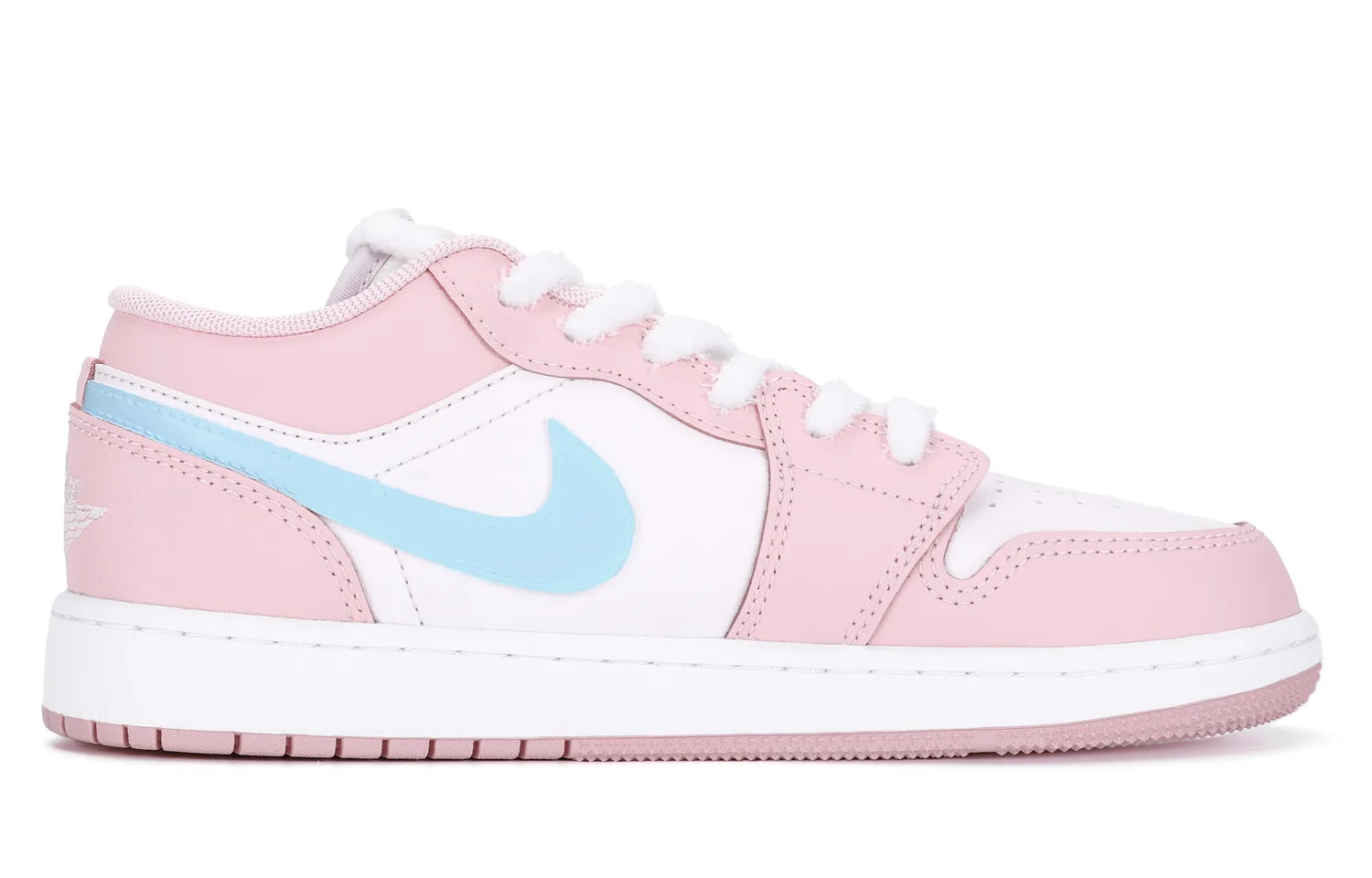 Jordan Кроссовки Air 1 Low top для детей, баскетбольные, сине-розовые — фото 3