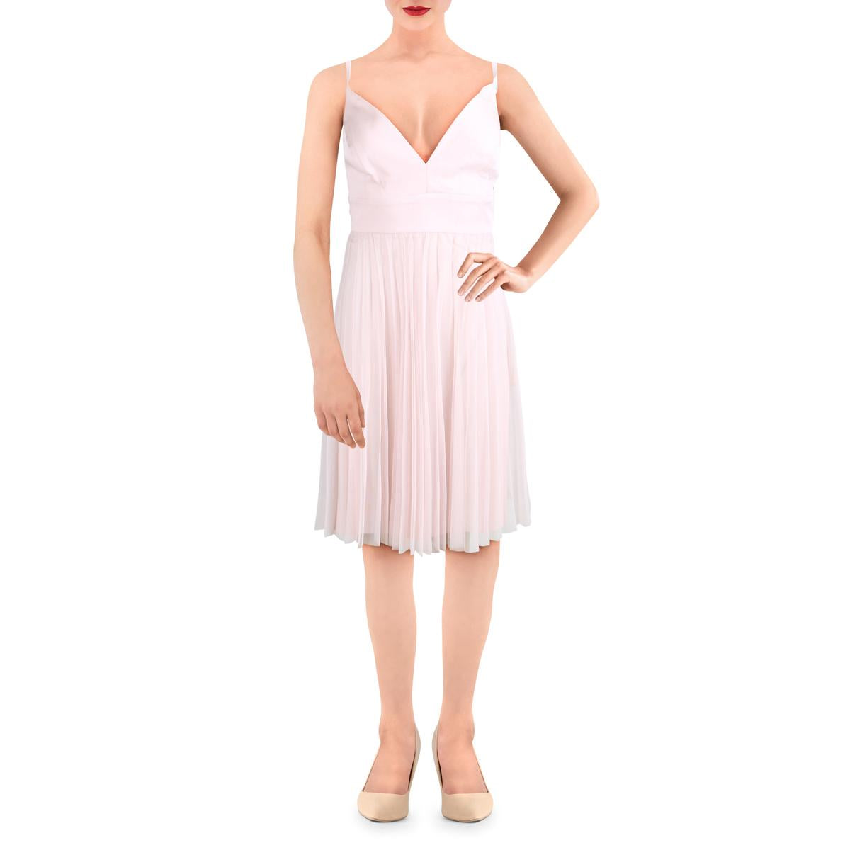 

Женское декольтированное платье-коктейль без рукавов BCBGMAXAZRIA, розовый