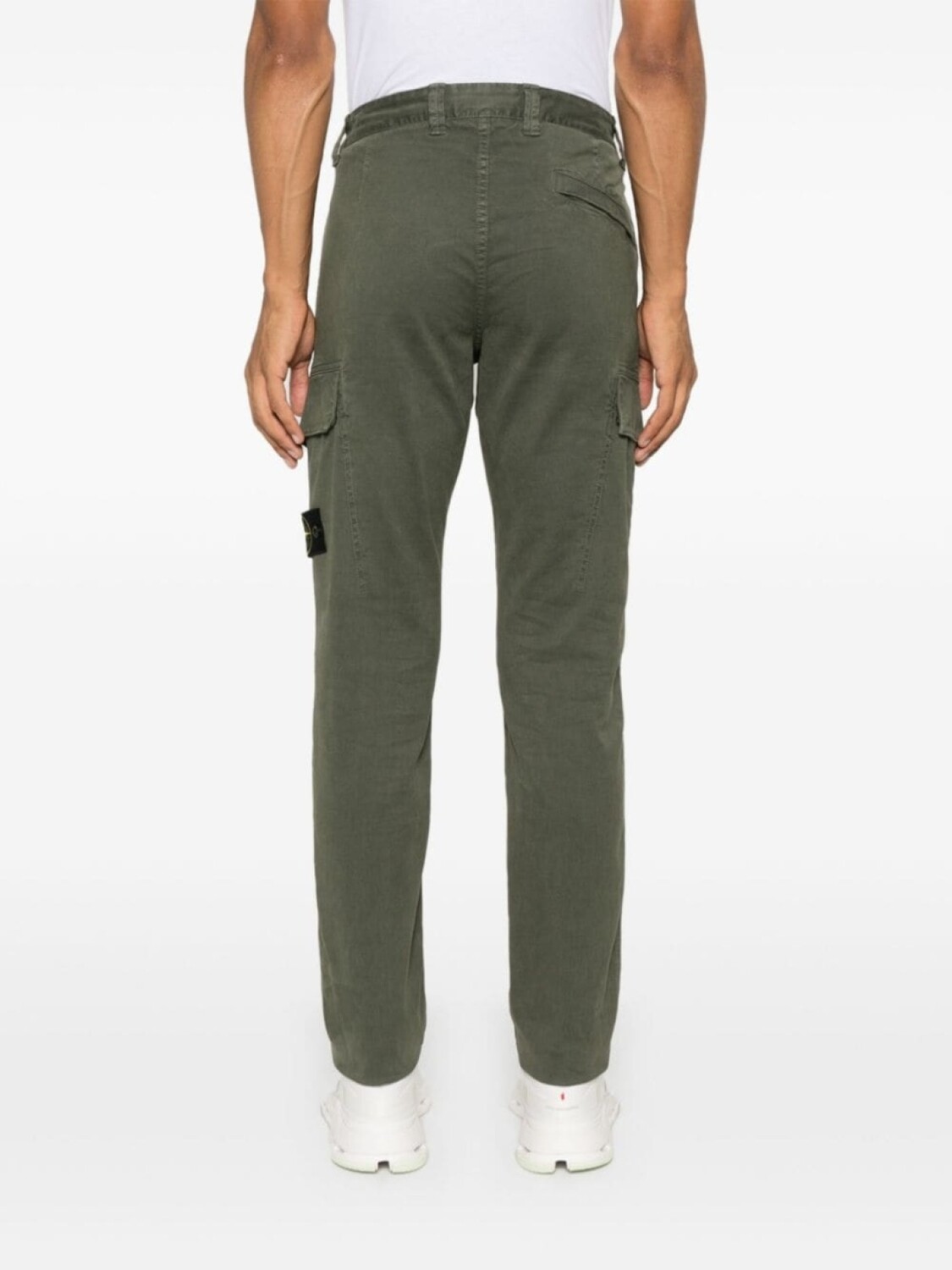 Stone Island твиловые брюки из органического хлопка, зеленый — фото 4