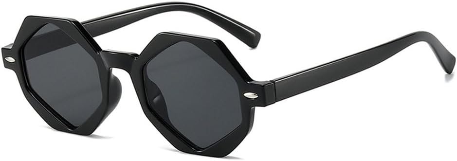 

Ретро-солнцезащитные очки Polygon Jelly Tea для женщин, модные градиентные очки с защитой от УФ-излучения UV400 для мужчин, солнцезащитные очки с заклепками SKFGNX, Black Gray