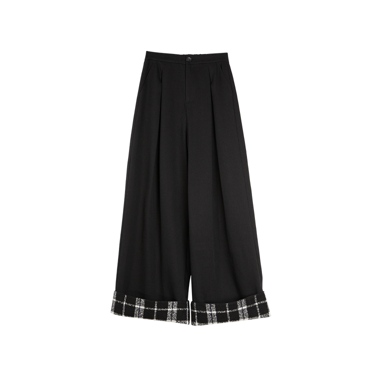 

ELLE Повседневные брюки женские Black утепленные широкие