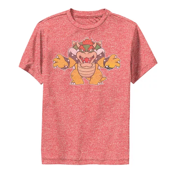 

Футболка с принтом Bowser из Super Mario для мальчиков 8-20 лет Licensed Character, цвет red heather
