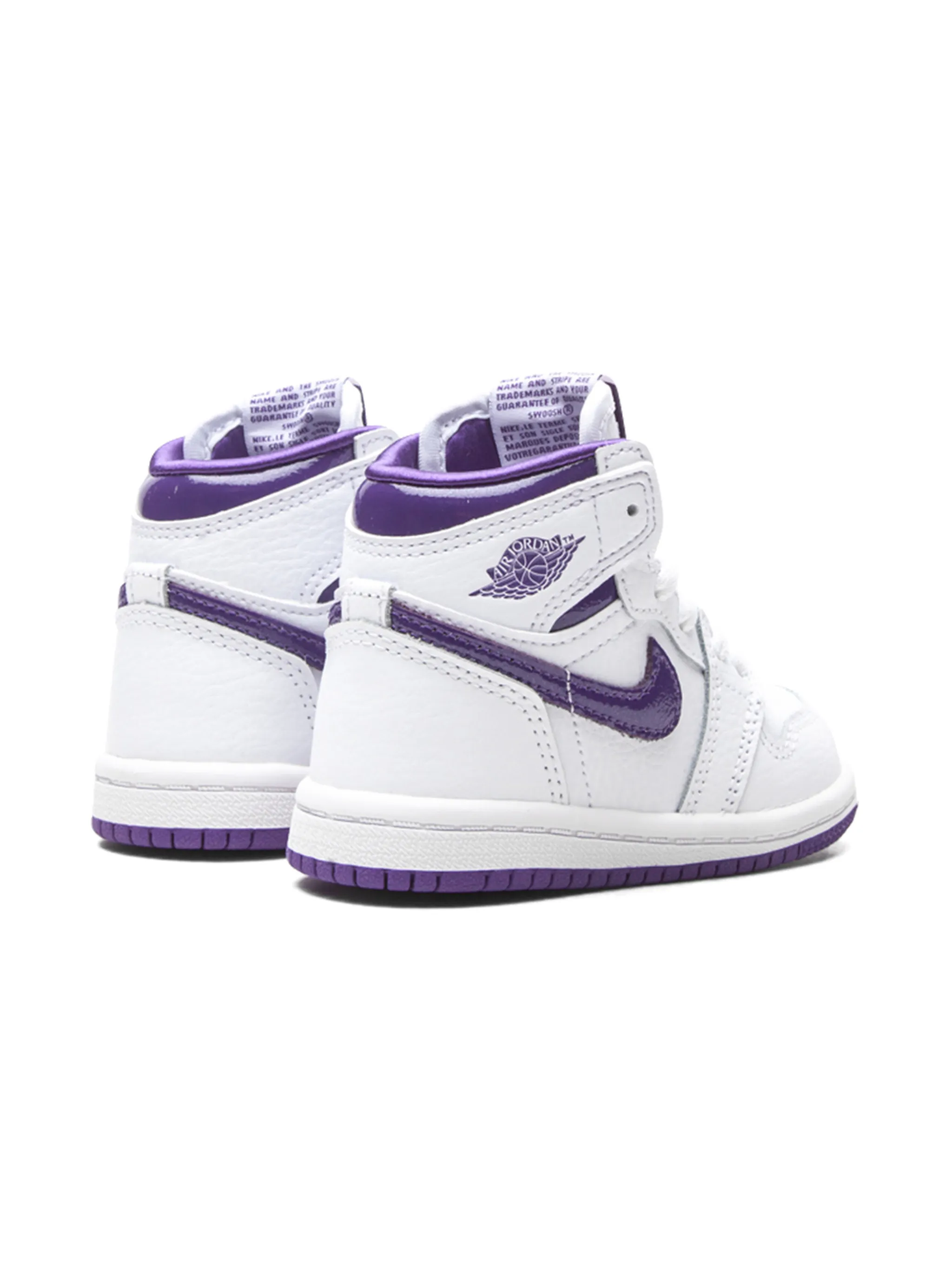 Кроссовки Air Jordan 1 Retro High TD Court Jordan Kids, белый — фото 3