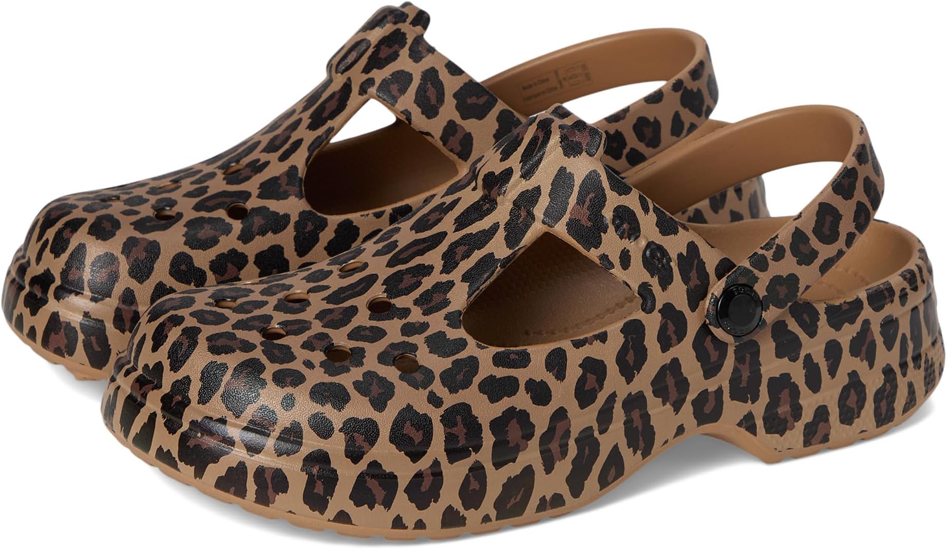 

Сабо Crocs Kids Classic Mary Jane Clogs, цвет Sepia/Leopard