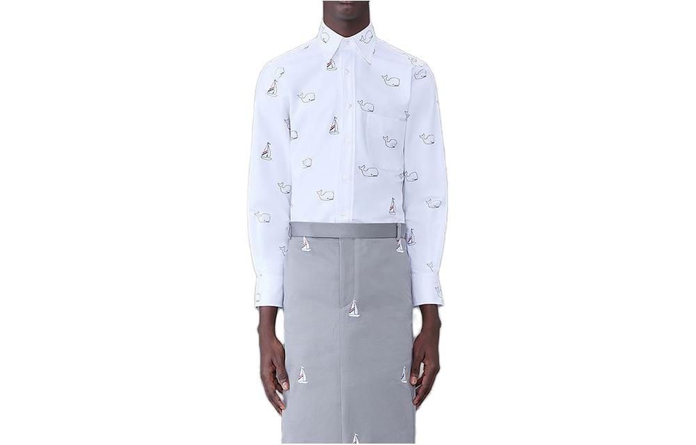 

Футболка мужская белая THOM BROWNE