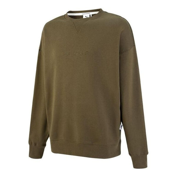 

Свитер mmq crew neck sweatshirt 'green' Puma, зеленый