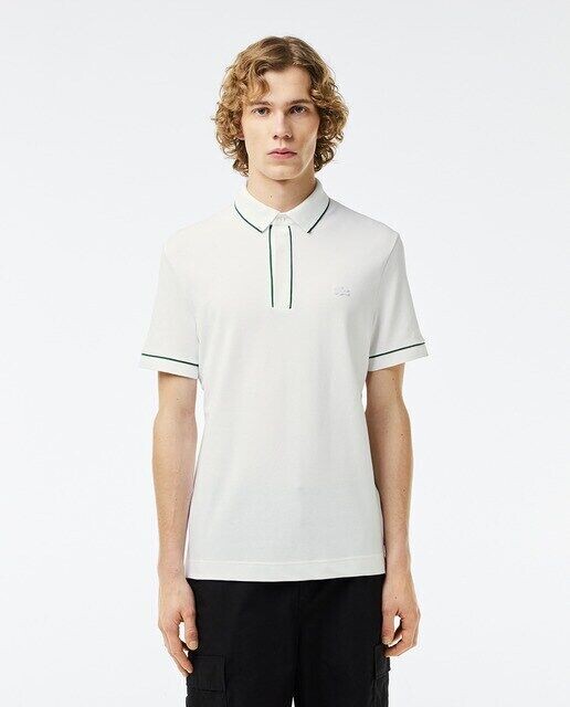 

Рубашка-поло Smart Paris из эластичного хлопка с контрастной отделкой Lacoste, белый